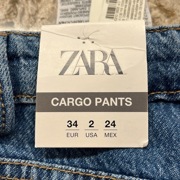 ZARA Denim Cargo Pants - Picture 9 of 12